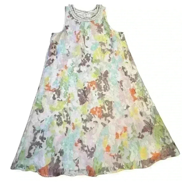 Badgley Mishka Colorful Shift Dress Size 2 Embellished Cocktail Wedding Lined - Picture 2 of 8